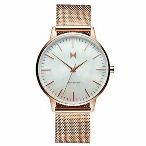 【送料無料】 腕時計 mvmt38mmステンレスrosegoldメッシュウォッチmvmt boulevard sunset 38mm stainless steel rosegold mesh watch ladies mother of pearl