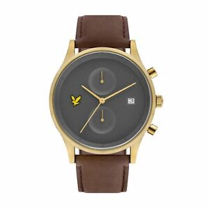 【貨物輸送無料】 ウオッチ ライルスコットブラウンレーダーlyle amp; scott ls600707 men the hope brown leder wristwatch