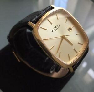 【送料無料】 腕時計 ロータリーウィンザースリムドレスデザイナーゴールドスクエアウォッチmens genuine rotary windsor slim dress designer watch gold square gs0240203