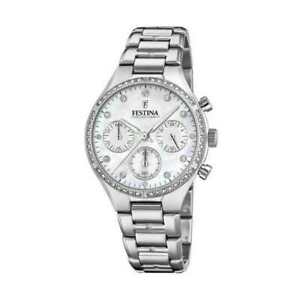 【送料無料】 腕時計 メスパールクロノグラフ listingoriginal festina watch female chronograph mother of pearl with crystals f204011|hokushin