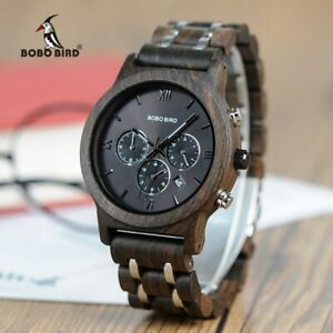 【貨物輸送無料】 ウオッチ ボーボーバードステンレスビジネスbobo bird wood watches men business luxury stop color with wood stainless steel