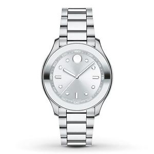 【送料無料】　腕時計　シルバークォーツmovado 3600415 womens bold silver quartz watch