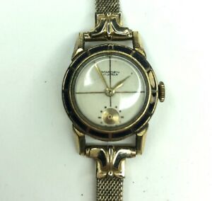 【送料無料】　腕時計　スイスレトロアップアールデコゴールドトーンステンレスe marden swiss 17 jewels vtg retro wind up 30s 40s deco gold tone stainless｜hokushin