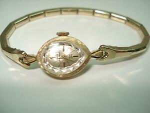 【送料無料】　腕時計　ヴィンテージｋｔイエローゴールドジュエルレディースウォルサムvintage 14 kt yellow gold 23 jewel ladies waltham wristwatch serviced
