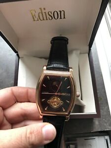 【送料無料】　腕時計　mensエジソンローズゴールドmens edison rose gold automatic watch