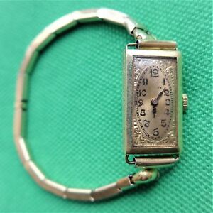 【送料無料】 腕時計 womens142030erkmarly womens wristwatch, housing made of gold, 14 k, good function, 2030er years|hokushin