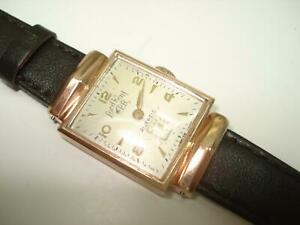 【貨物輸送無料】 ウォッチ ローズゴールドラグビンテージメンズロードオブザケント14 kt rose gold hooded lugs vintage  mens lord kent wristwatch 腕時計-男女兼用腕時計