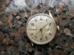 【貨物輸送無料】 ウオッチ ロイスクロノグラフヴィンテージlanderonroyce chronograph vintage gold plated landeron