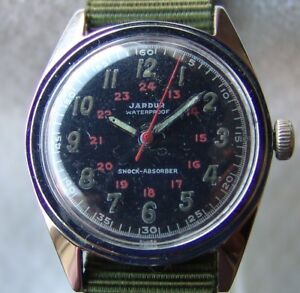 【貨物輸送無料】 ウオッチ wwiimens jardur military wristwatch good conditionwwii period mens jardur military wristwatch good condition