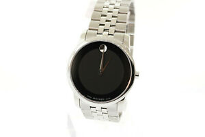 【貨物輸送無料】 ウオッチ hombres movado 0606504 museum clsico acero inoxidable negro esfera reloj