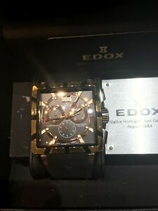 【貨物輸送無料】 ウォッチ マンウォッチスイスサファイアクリスタルedox man watch, swiss made sapphire crystal 39812210013 very good condition 腕時計-男女兼用腕時計