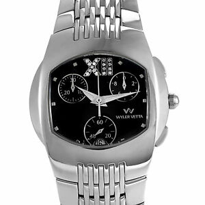 【送料無料】 腕時計 ワイラーvettaステンレスクオーツクロノグラフ8119750023wyler vetta mens stainless steel quartz chronograph watch 8119750023|hokushin