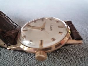 【貨物輸送無料】 ウオッチ raketaゴールドraketa solid gold 腕時計-男女兼用腕時計