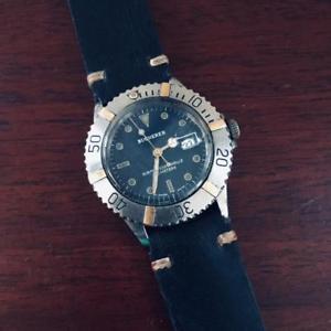【送料無料】　腕時計　サブプロフェッショナルメートルダイバーauthentic bucherer sub professional 200 meters 7 jewels brevet diver wristwatch