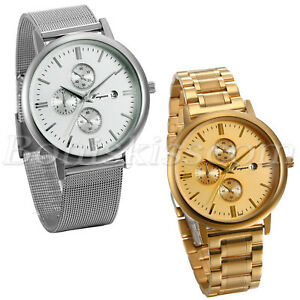 【送料無料】 腕時計 メンズファッションステンレスクオーツアナログmens fashion casual stainless steel date quartz analog decoration wrist watch|hokushin
