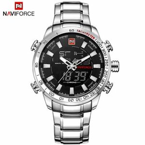【送料無料】　腕時計　トップブランドスポーツメンズアナログデジタルウォッチnaviforce top brand men military sport watches mens led analog digital watch mal