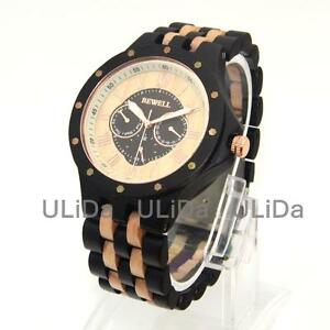 【送料無料】　腕時計　ビーウェルカレンダーローマスポーツクオーツbewell wooden watches calendar week roman numerals men sport quartz wrist watch