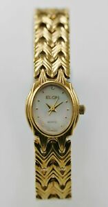 【送料無料】　腕時計　エルギンステンレスモップelgin women watch stainless steel gold easy read water resis pile mop 16,086円