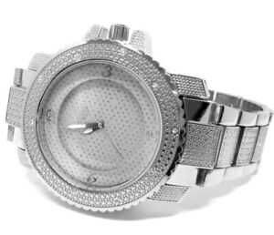 【送料無料】　腕時計　ラインストーンman in rhinestones silver plated bevel