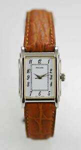 【送料無料】　腕時計　パルサーwomensステンレスシルバーバッテリークオーツpulsar watch womens stainless steel silver leather brown battery white quartz
