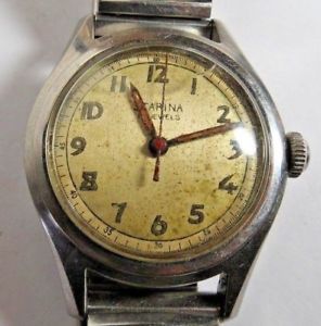 【送料無料】　腕時計　vintage mens starina swiss military winding17jewels 8ol watch runvintage mens starina swiss military winding 17 jewels 8ol