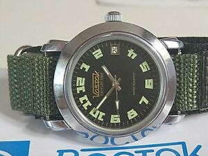 【送料無料】　腕時計　ロシアヴォストークオートウォッチrussian watch vostok century time auto blk｜hokushin