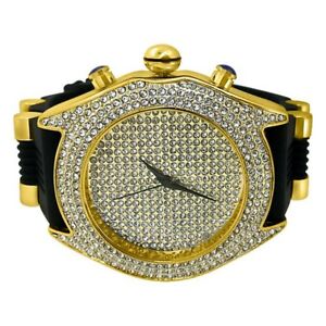 【送料無料】　腕時計　ゴールドアイスヒップホップメンズジャンボgold iced out hip hop mens jumbo watch