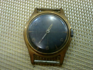【送料無料】　腕時計　ビンテージスイスメンズgold plated vintage old swiss made mens wrist watch