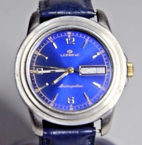 【送料無料】　腕時計　スイスlorenz watch montenapoleone daydate quartz swiss made 7 jewels quartz