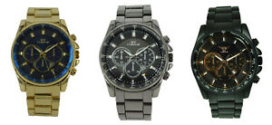 【送料無料】　腕時計　ロンドンクロノグラフスピードメーターny london man metal wristwatch decorative chronograph date speedometer