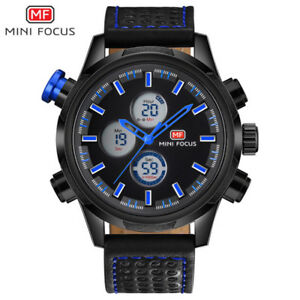 【送料無料】　腕時計　ブランドアナログデジタルスポーツクォーツminifocus brand men military analog date digital leather sports quartz watches 21,456円