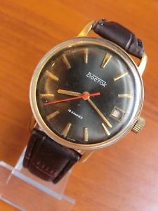 【送料無料】　腕時計　ユニークラグジャリーゴールドau125ロシアソボストークcccp ussrunique luxury hand wind gold plated au125 russian soviet watch vostok cccp ussr