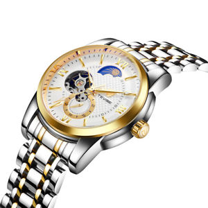 【送料無料】　腕時計　orologio cronografo analogico da uomo meccanico automatico in acciaio