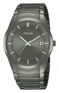 【送料無料】　腕時計　パルサーグレーイオンブレスレットウォッチ×pulsar gents grey ion plated bracelet watch ps9153x1pnp