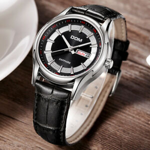 【貨物輸送無料】 ウオッチ メンズビジネスダブルカレンダーカジュアルクオーツdom mens business double calendar watch casual waterproof quartz watch