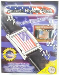 【送料無料】　腕時計　アメリカコレクションamerican collection freedom watch plays the national anthem american flag watch