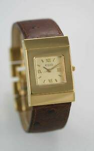 【送料無料】　腕時計　レディースレザーステンレススチールリーダーecclissi womens leather stainless steel waterproof easy reader