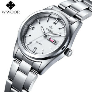 【送料無料】　腕時計　デバーデータムas de10143 wasserdicht 3bar legierung runde montre woman quarz datum edelstahl