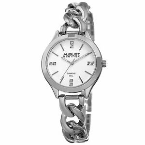 【送料無料】　腕時計　シュタイナーハンドクォーツムーブメントリンクブレスレットwomens august steiner as8222ss three hand quartz movement link bracelet watch