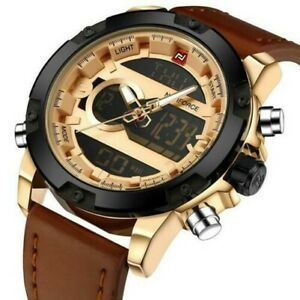 【送料無料】　腕時計　ブランドアナログデジタルスポーツカ listingluxury brand analog digital leather sport watch army military wristwatch man qua 17,005円