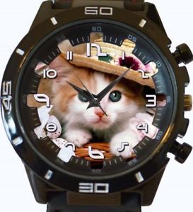 【送料無料】　腕時計　ポーズスポーツcat in hat cute pose beautiful special gift gt series sports wrist watch
