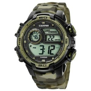 【送料無料】　腕時計　カリプソデジタルクロノグラフwatch men calypso green multicolor k57236 digital chronograph