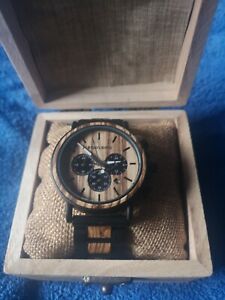 【送料無料】　腕時計　ストップウォッチクロノグラフボックスボーボーbrand bobo bird wooden watch for men with stop watch chronograph gift box