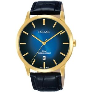 【送料無料】　腕時計　パルサーレザーストラップpulsar men watch with leather strap ps9532x1pnp