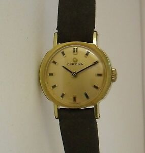 【送料無料】　腕時計　ビンテージレディースゴールドvintage certina 1321 ladies gold plated 1965 certina women gold plated