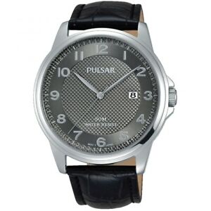 【送料無料】 腕時計 パルサーレザーストラップpulsar men watch with leather strap ps9447x1pnp