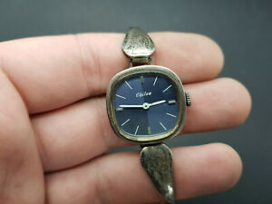 【送料無料】　腕時計　ヴィンテージシルバーマッシフvintage wristwatch ebilex dame complete silver massif of annes 70