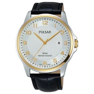【送料無料】　腕時計　パルサーレザーストラップpulsar men watch with leather strap ps9444x1pnp