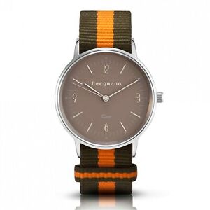 【送料無料】　腕時計　レディースメンズシルバーアナログクォーツbergmann ladies mens wristwatch cor silver olivia analog quartz sand zif