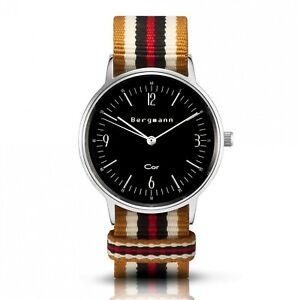 【送料無料】　腕時計　bergmannmenscorシルバーouroアナログクオーツzifferbl